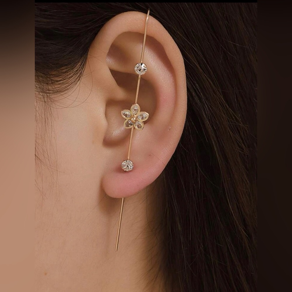 1pc flower decor earring